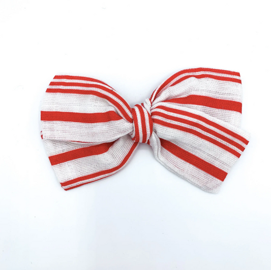 Candy Cane Stripe Bow