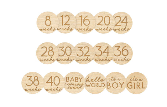 Wooden Pregnancy Milestone Markers