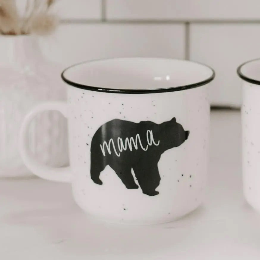 Mama Bear Rustic Camp fire Coffee Mug