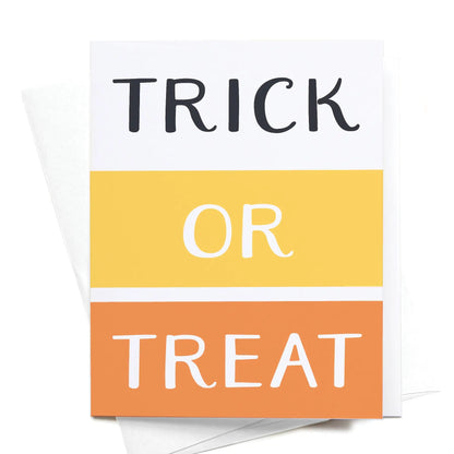 Trick or Treat Colorblocks Greeting Card