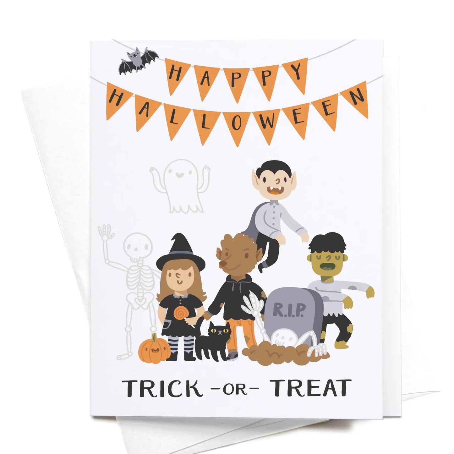 Trick or Treat Kids Greeting Card
